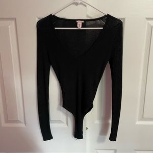 Victoria’s Secret- Women’s Black V-Neck Bodysuit XS